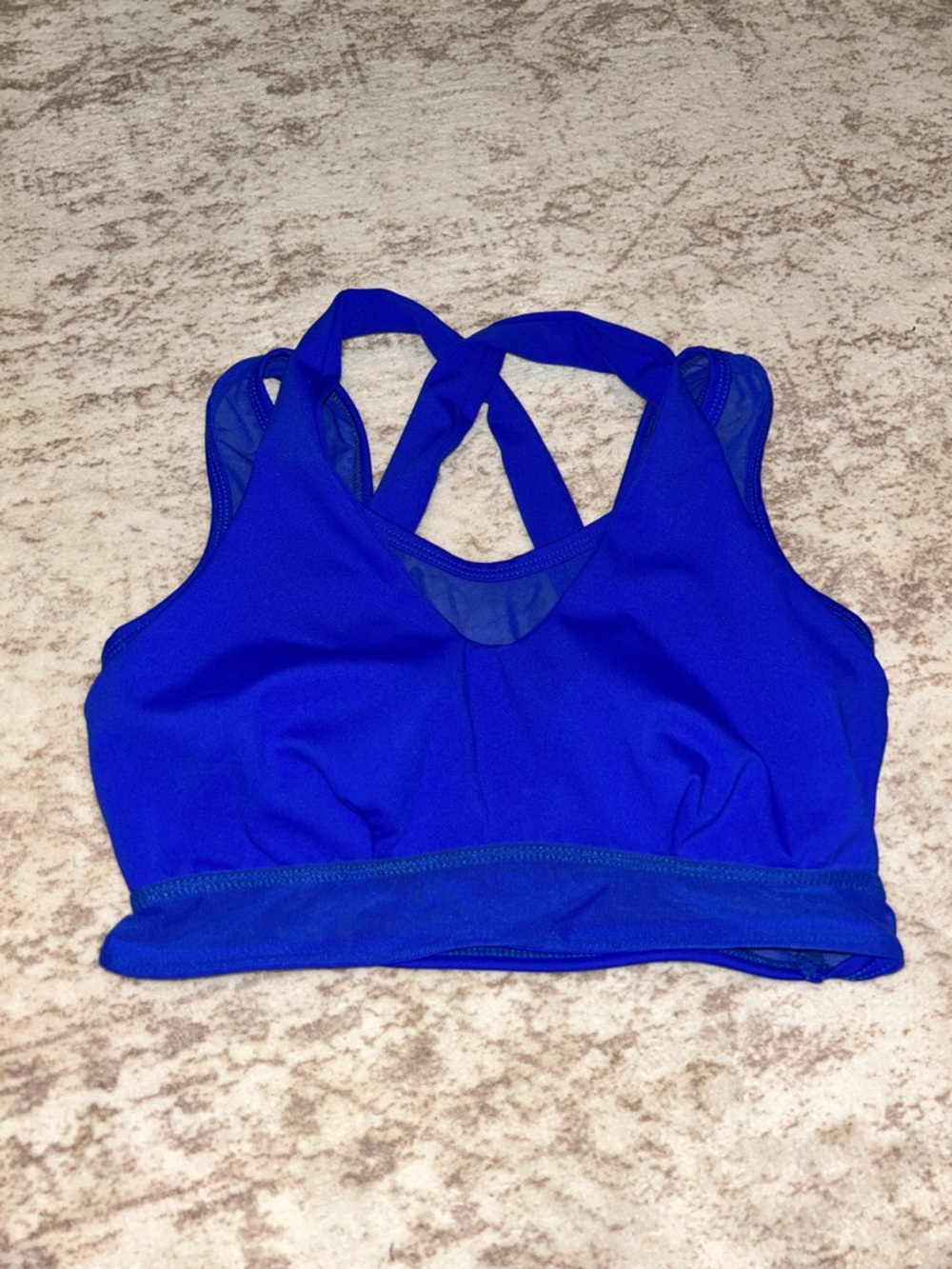 Royal Blue Crisscross Back Sports Bra - Women's Activewear